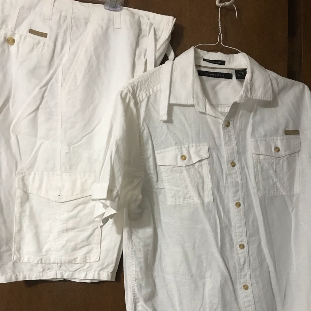 Sean John Linen Shirt & Shorts